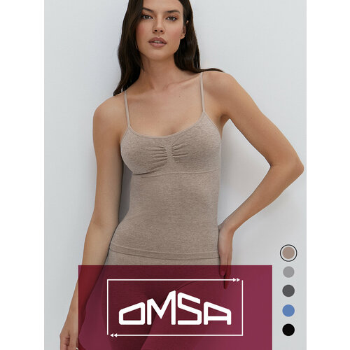 фото Майка omsa omsa melange, 1 шт., размер 44/46 (s/m), бежевый