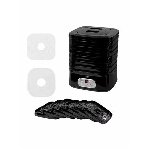 Дегидратор сушилка для овощей электросушилка STINGRAY ST-FD717B 9 поддонов 7 основных 1 для пастилы 1 для ягод черный 4194₽