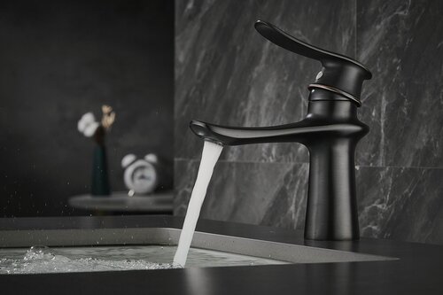 Изображение товара Смеситель для раковины Potato P10139HG умывальника, кран для раковины в ванную, черная бронза