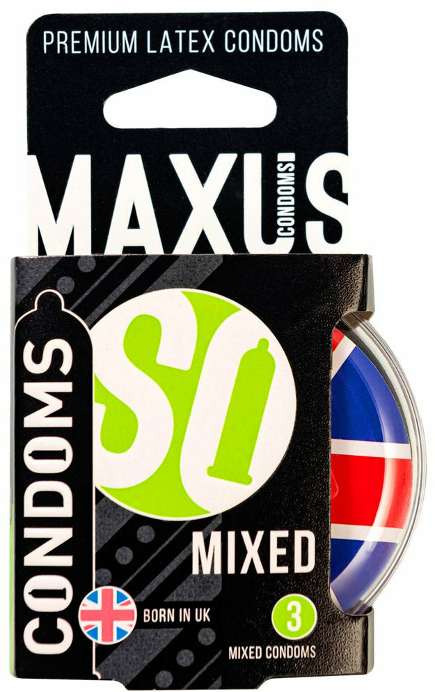 Набор презервативов Maxus Mixed 3 штуки с пластиковым кейсом