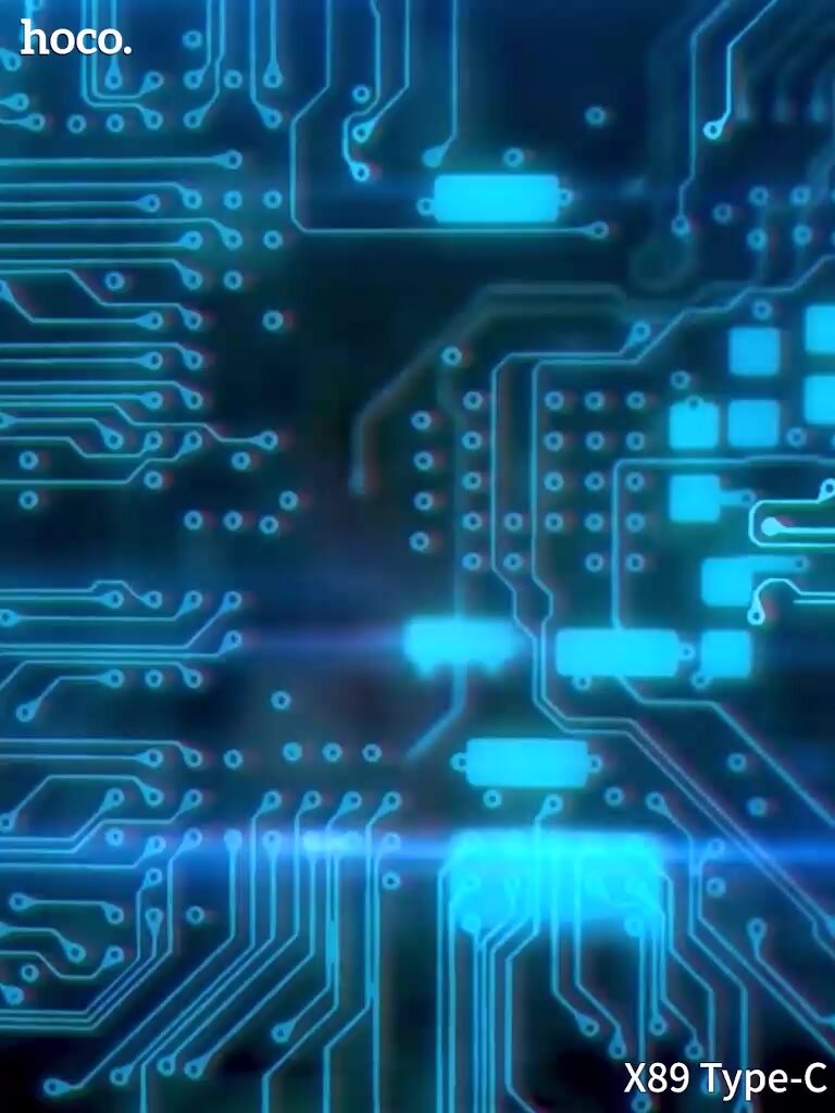 Кабель Hoco для смартфонов, USB - Type C, Hoco X89 Wind, чёрный, 1 метр, 3A для быстрой зарядки — фото 1