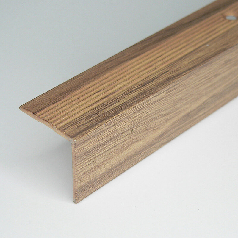 Порожек для напольных покрытий 25x25 мм длина 09 м уголок алюминиевый Русский профиль накладки на ступени дуб медовый