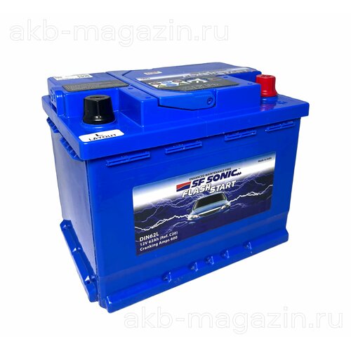 Автомобильный аккумулятор премиум класса SF SONIC 6СТ-62 Ah обратная полярность 11000₽