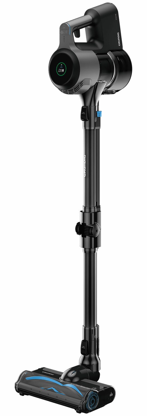 Пылесос вертикальный Grundig VCP 9131, черный/стальной, LED подсветка