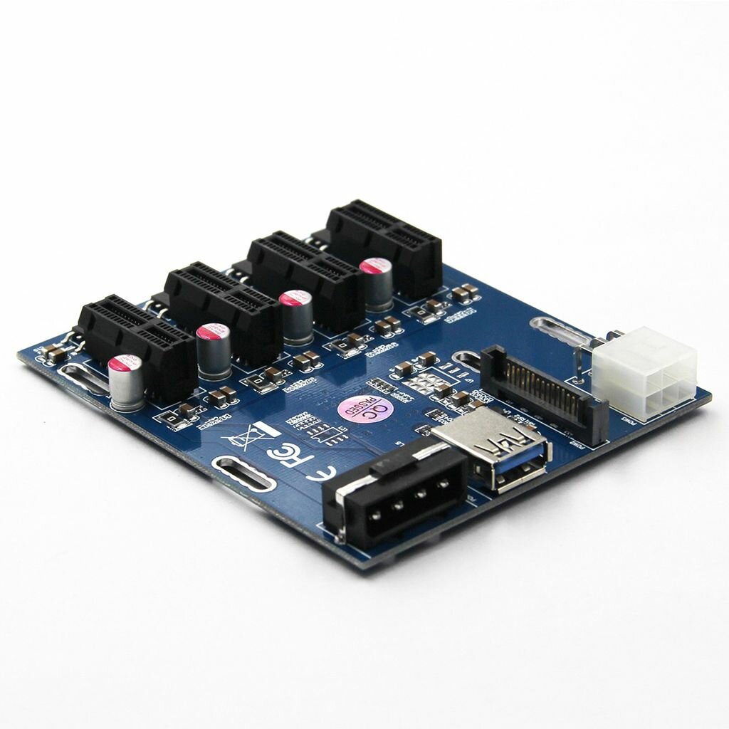 PCIe от 1 до 4 PCI для слотов Express 1X Riser Card Mini ITX Внешний адаптер слота PCI-e Множитель порта
