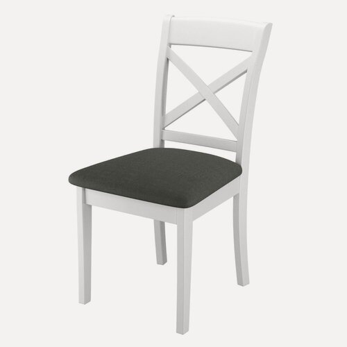 Изображение товара Стул деревянный бетти, массив гевеи, эмаль белая темно-серый