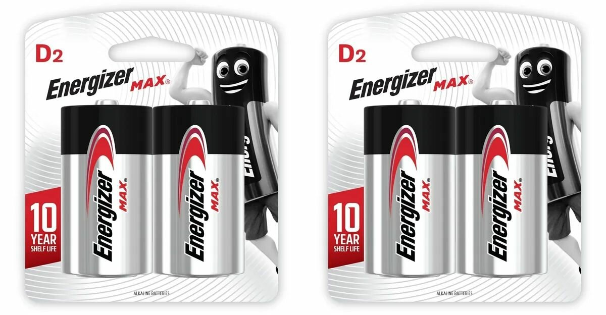 Батарейка Energizer Max D / LR20 1BL-2 2шт. х 2шт.