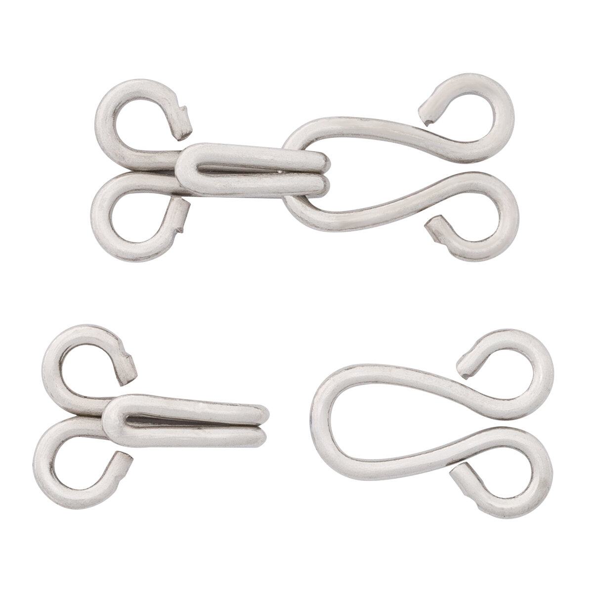 Крючки для одежды пришивные большие 18 см 8 шт металл Hobby&Pro (никель)