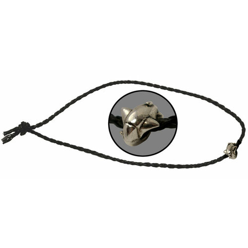 Темляк кожаный, плетёный, с бусиной 