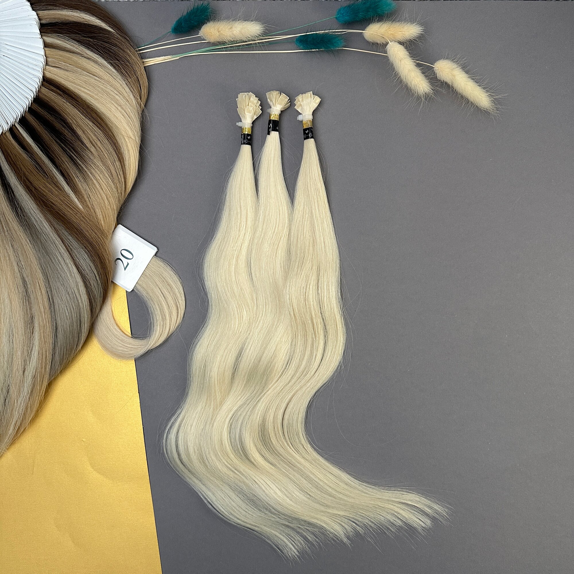 Волосы Belli Capelli славянские люкс на классической капсуле 45-50 см №20 волнистые (25 капсул)