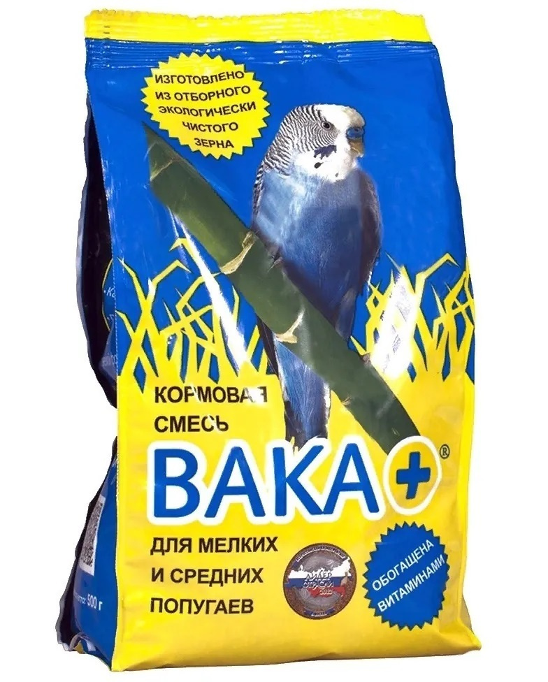 Корм ВАКА Плюс зерносмесь для мелких и средних попугаев (500 г)