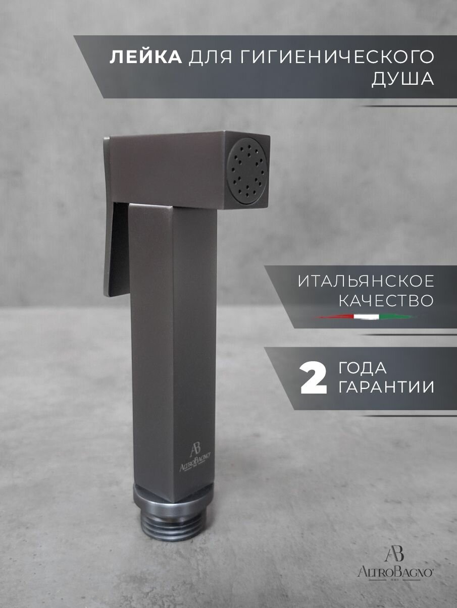 AltroBagno Лейка для гигиенического душа / биде металлическая оружейная сталь