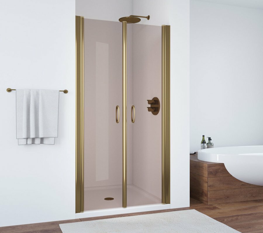 Душевая дверь в нишу Vegas Glass E2P 0085 05 05 стекло бронза, 85 - фото №2