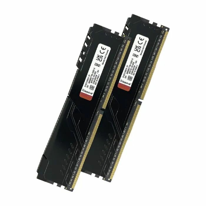 Kingston Fury Оперативная память Beast Black DDR4 32Gb (2x16Gb) 3200 MHz DIMM 2x16 ГБ (KF432C16BBK2/32) — фото 1