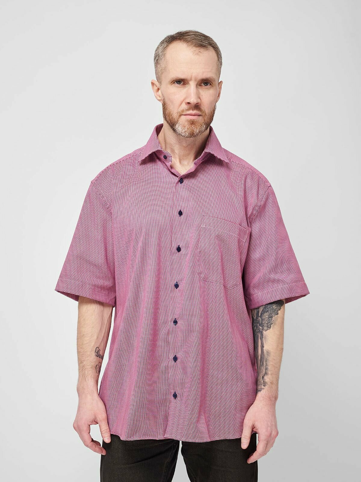 Рубашка Eterna Comfort Fit, размер 42, red