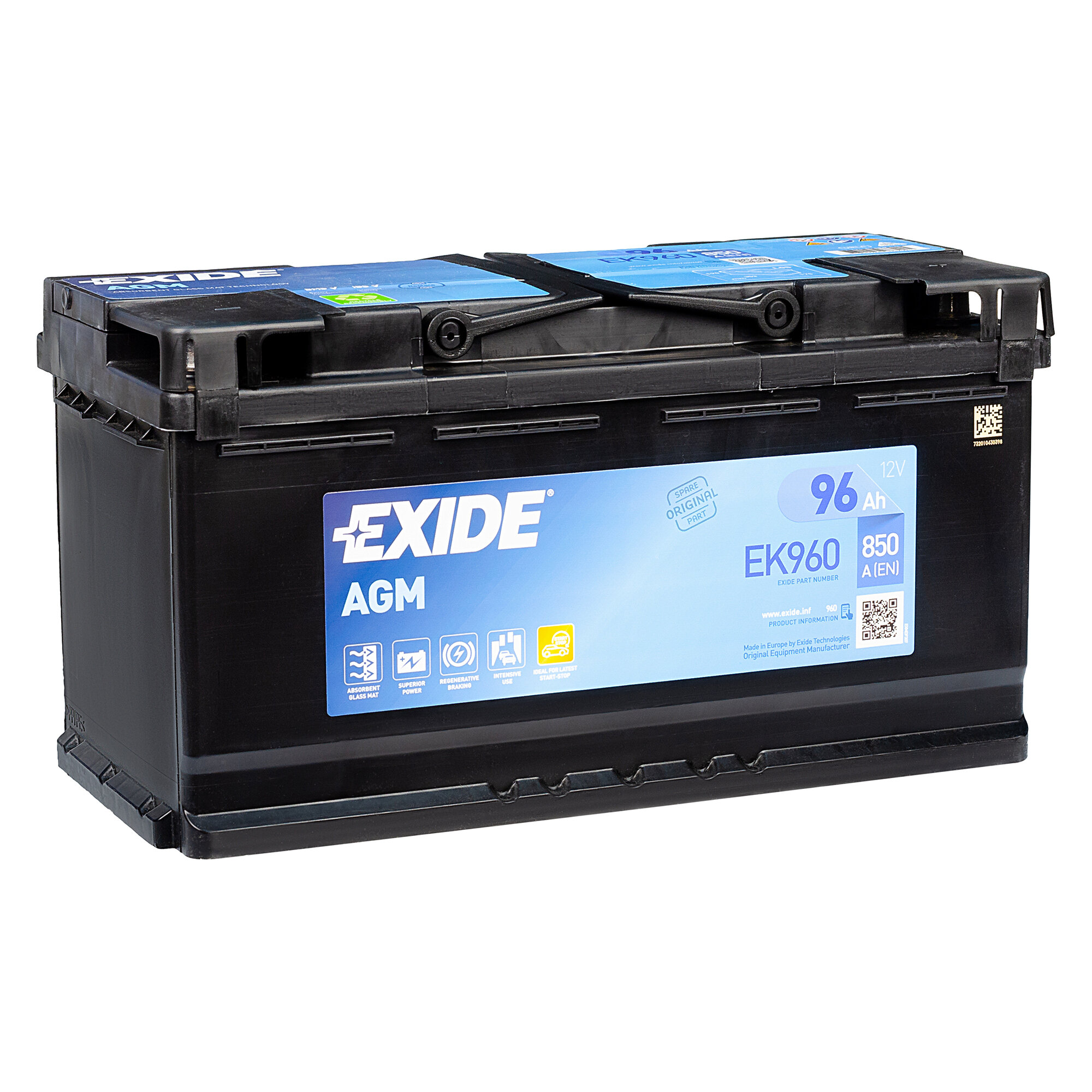 Автомобильный аккумулятор Exide Start-stop AGM EK960