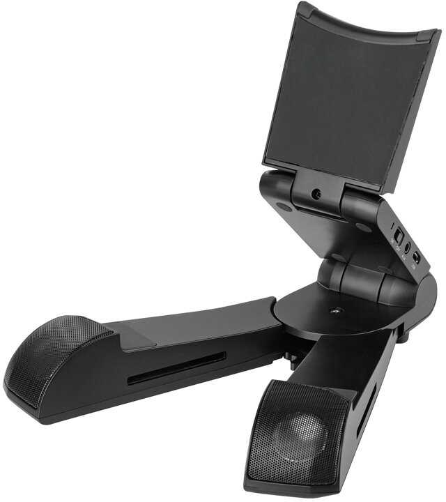 Беспроводная колонка Ross&Moor Tabstage Bluetooth стерео 5Вт черная, 50Hz20KHz 85dB в форме подставки для планшета — фото 1