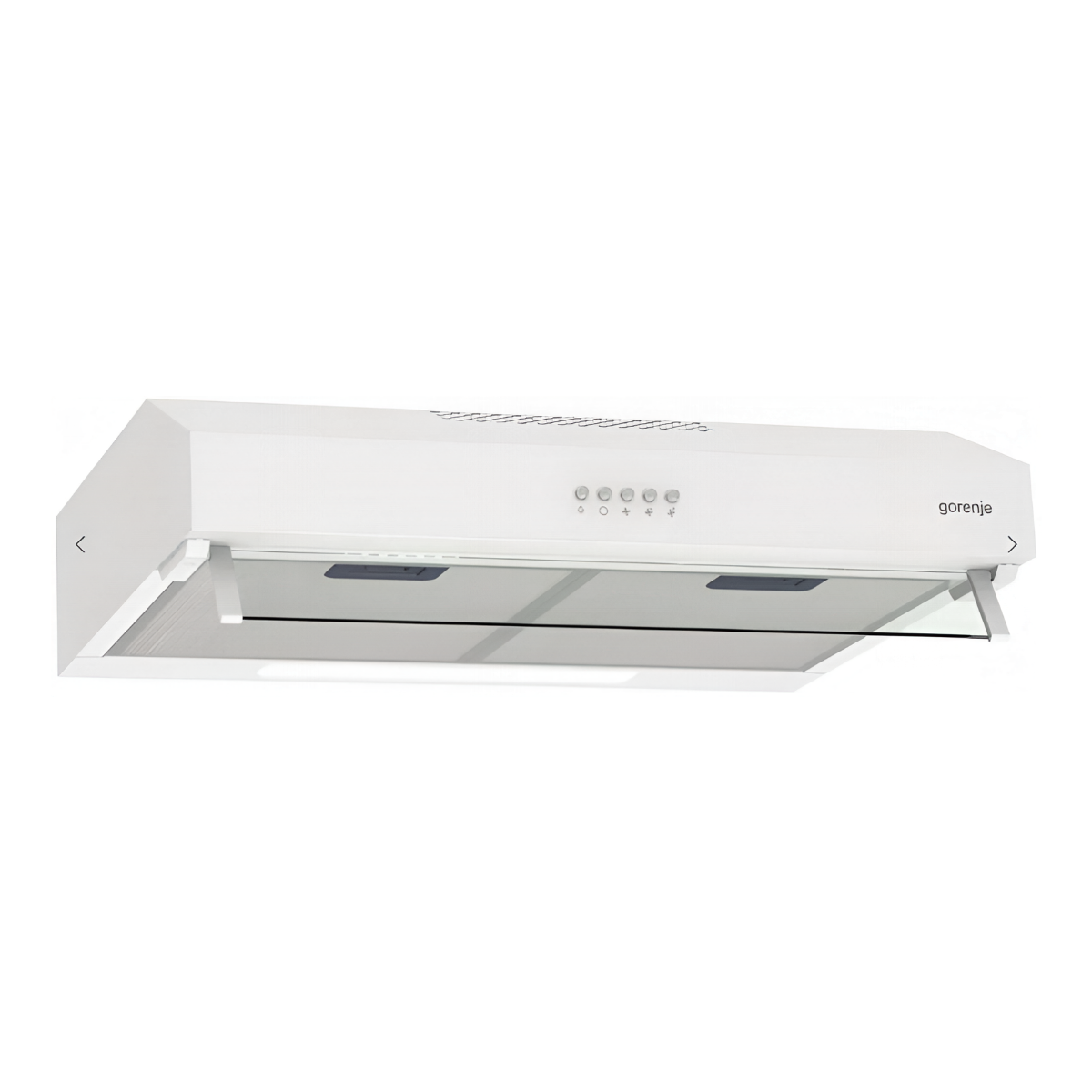Вытяжка встраиваемая Gorenje WHU529EW/M, белая, мощность 69Вт, 247 куб. м/ч 3 скорости, отвод и циркуляция