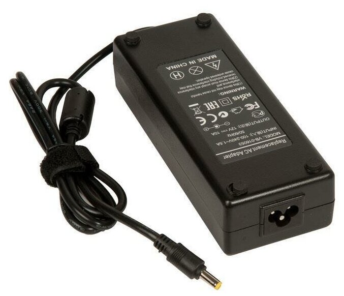 Power supply / Блок питания для монитора и телевизора LCD 12V, 10A, 120W 5.5х2.5 мм