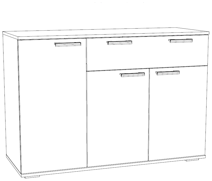 Комод №4 (1,2х0,83х0,46) фасад белфорт/корпус венге - фотография № 8