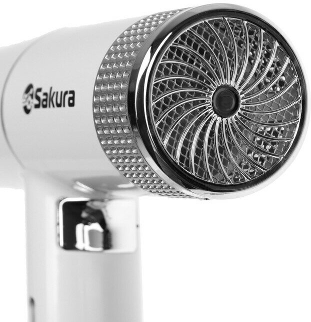 Фен Sakura SA-4051W, 1600 Вт, 3скорости, 3 темп. режима, концентратор, шнур 1.8 м, белый - фотография № 6