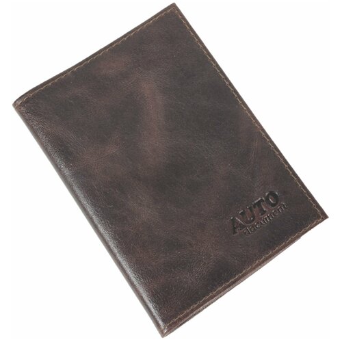 обложка для паспорта premier urb cro o 8 88 универсальная натуральная кожа цвет темно коричневый Обложка для автодокументов CRO-O-70-152, коричневый