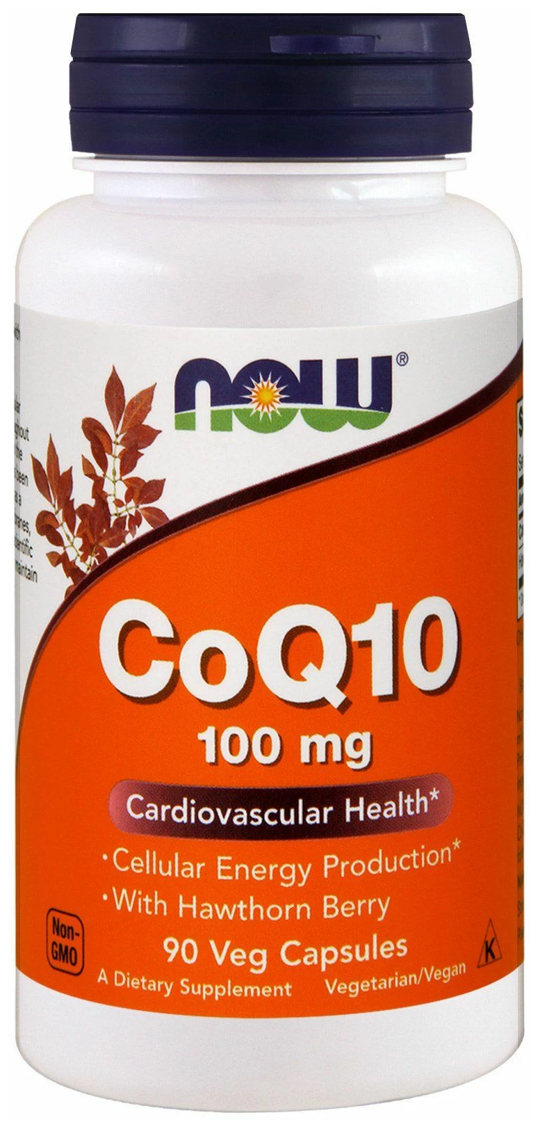 Коэнзим Q10 Now Foods с боярышником (CoQ10) 100 мг 90 капсул