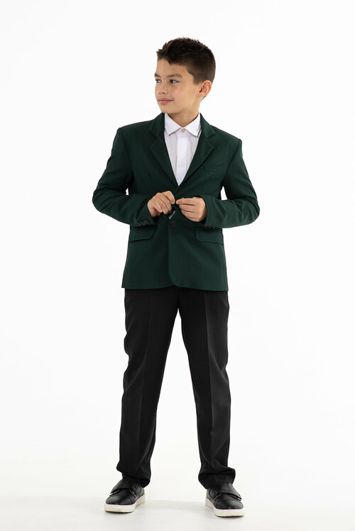 Школьный пиджак Инфанта, размер 152/76, зеленый