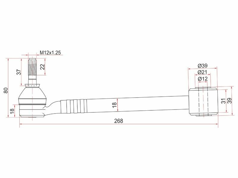 Тяга Задняя Поперечная С Шаровой Опорой Toyota Chaser/Cresta/Mark 2 1992-1996 Sat арт. ST-48710-22300