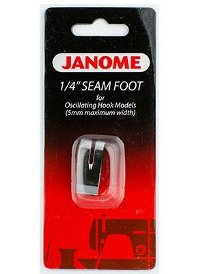 JANOME 200-330-008 Лапка для отстрочки по краю с ограничителем 1/4 (вертикальный челнок) - фотография № 1