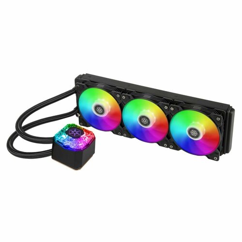 Жидкостная система охлаждения Silverstone SST-IG360-ARGB 360mm , cooler with 3 x 120mm ARGB fans (SST-IG360-ARGB) 3pcs lot diy 12cm x 12cm acrylic fan cover radiator decorative cover water cooling accessories liquid cooler use for 120mm fans