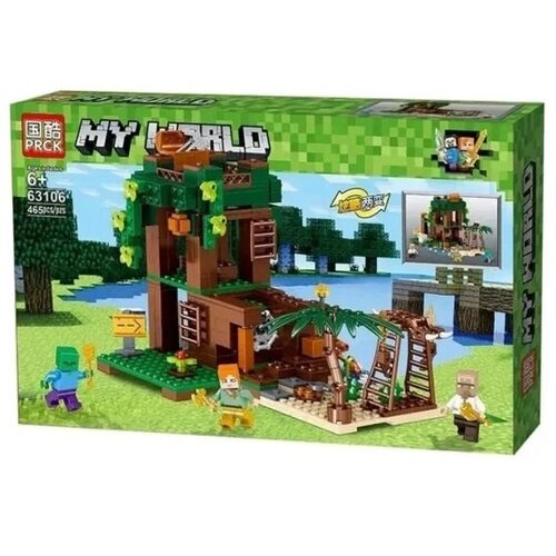 фото Детский игровой конструктор my world minecraft (майнкрафт) "атака зомби" 63106 (465 деталей) юг тойз