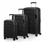 Комплект чемоданов на колесах American Tourister Summer Splush, 55 / 67 / 77 см, черный - изображение