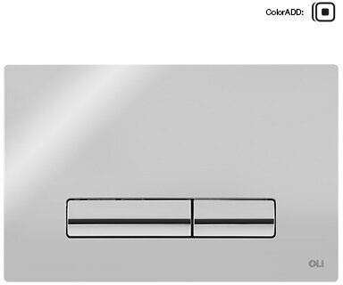 Кнопка смыва механическая двойная Oli Glam, пластик, хром глянцевый 139185