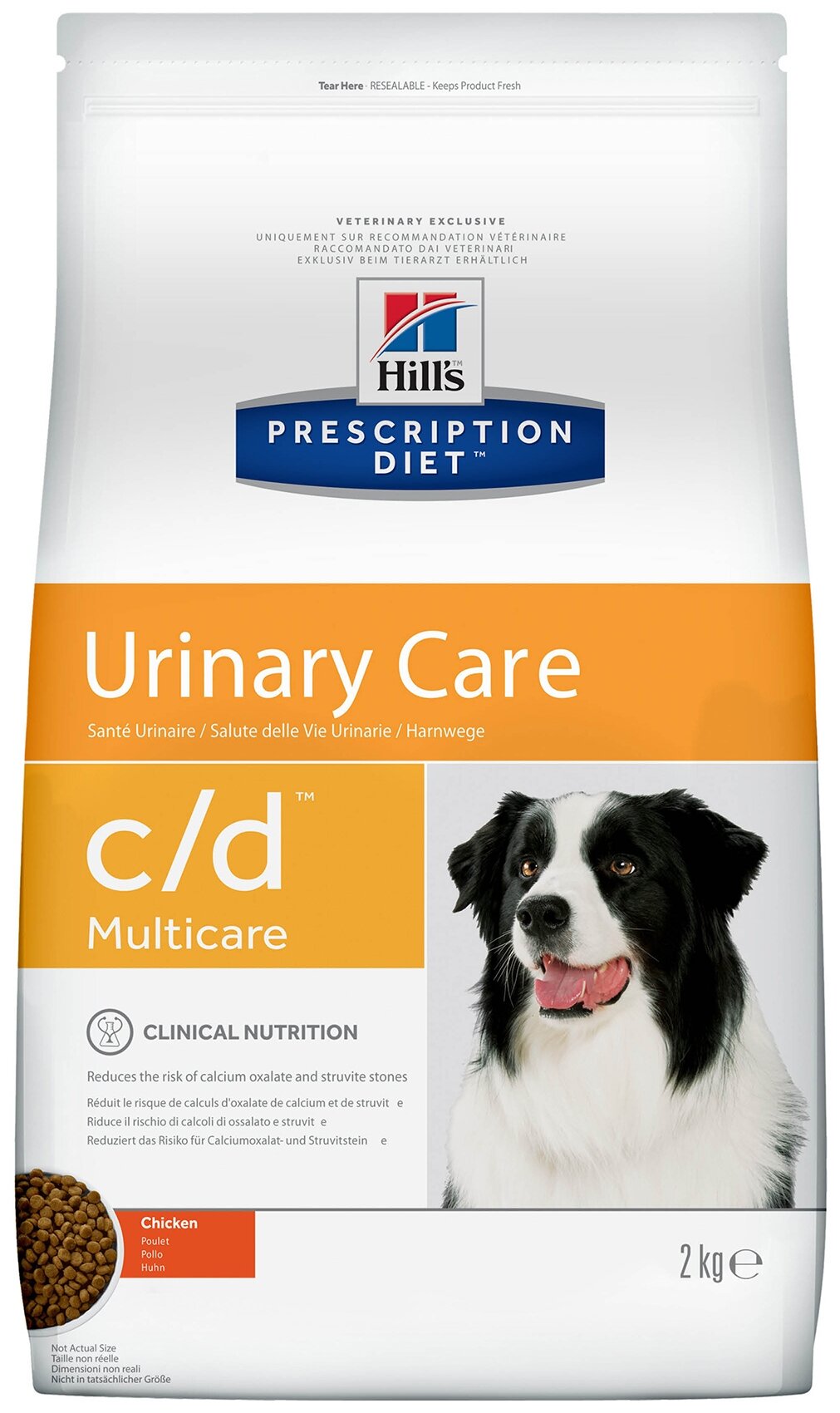 Корм для собак Hill's Prescription Diet Canine C/D профил.рецидивов МКБ струвит.типа, курица сух.2кг