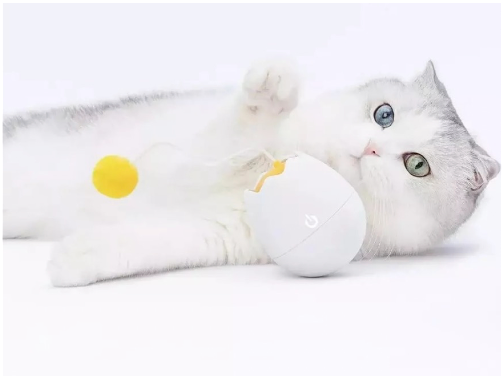 Интерактивная игрушка для кошек, дразнилка для кошки, головоломка для кота, вращающийся мячик для котят - фотография № 4