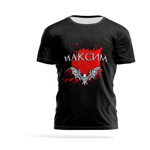 фото Футболка panin brand, размер xxl, черный, бордовый