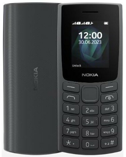 Nokia Мобильный телефон 105 TA-1569 SS EAC CHARCOAL 1GF019EPA2C03