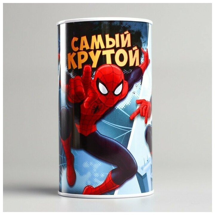фото Копилка детская "Самый крутой", Человек-паук, 6,5 х 12 см