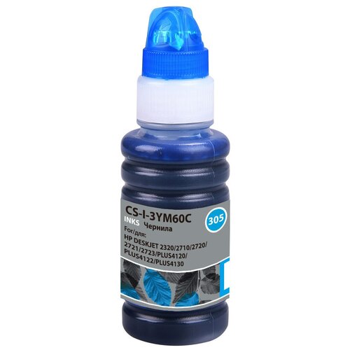 Cactus CS-I-3YM60C чернила (HP 305 - 3YM60AE) голубой 100 мл (совместимый)
