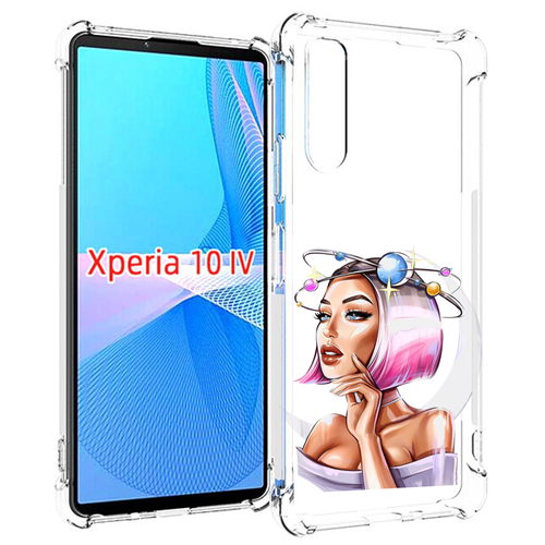 Чехол MyPads девушка-с-планетами-на-голове женский для Sony Xperia 10 IV (10-4) задняя-панель-накладка-бампер чехол mypads девушка с планетами в волосах женский для sony xperia 10 iv 10 4 задняя панель накладка бампер