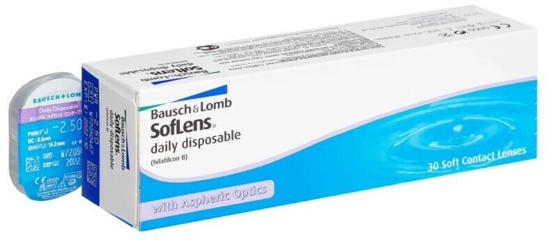 Контактные линзы SofLens Daily Disposable 30pk (BC 8,6; D -6.50)