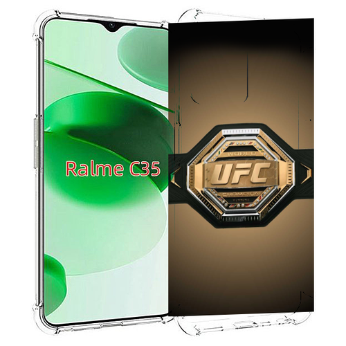 Чехол MyPads UFC единоборства мужской для Realme C35 / Narzo 50A Prime задняя-панель-накладка-бампер