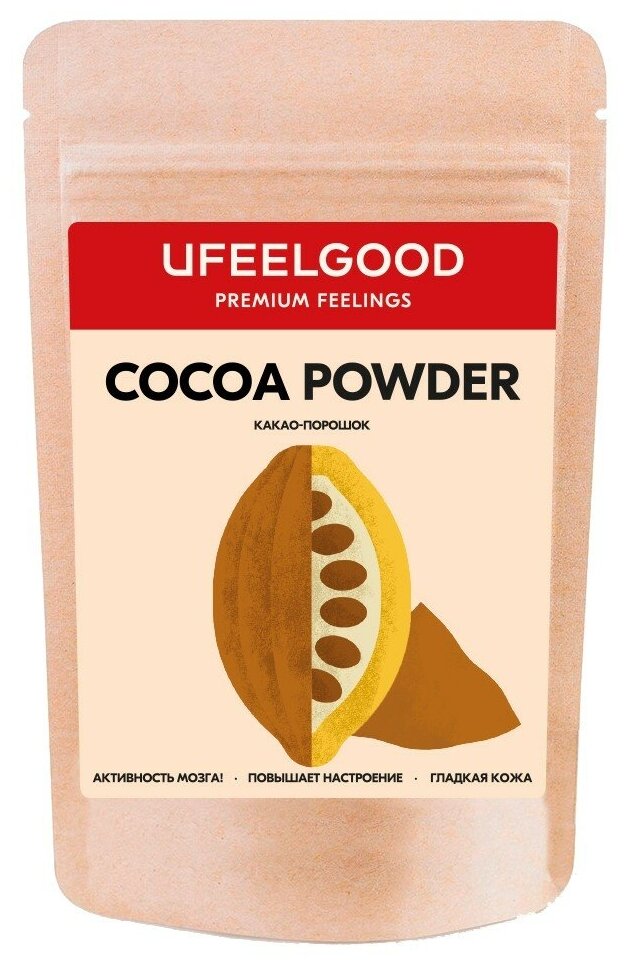 UFEELGOOD Какао-порошок, пакет, 200 г - фотография № 2