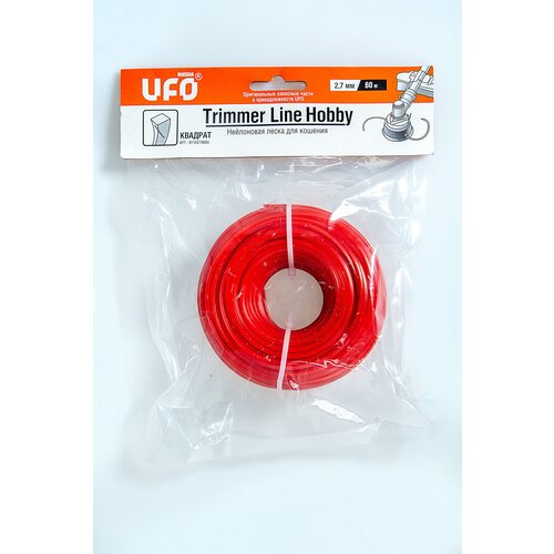 Нейлоновая леска UFO для триммера 2,7мм х 60 м (квадрат) HOBBY LINE