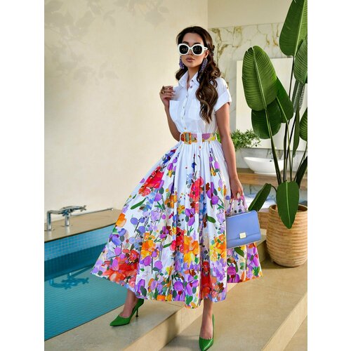 фото Платье danilova design, размер 48, белый