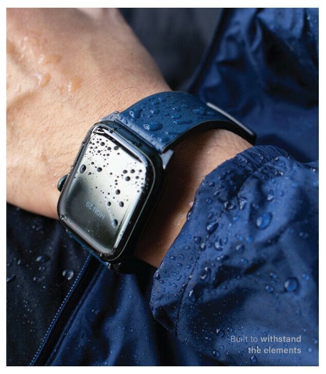 Ремешок Uniq Straden Waterproof Leather/Silicone для Apple Watch 49/45/44/42 цвет Синий (45MM-STRABLU)