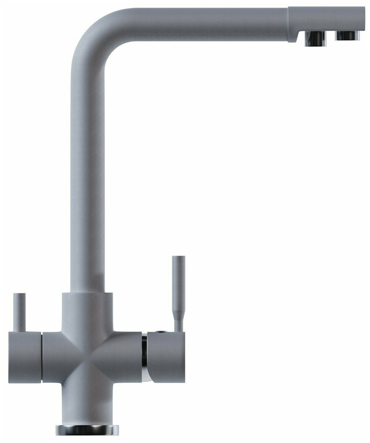 Смеситель для кухни 40к MIXLINE ML-GS10 (342) графит с вых. для питьевого фильтра