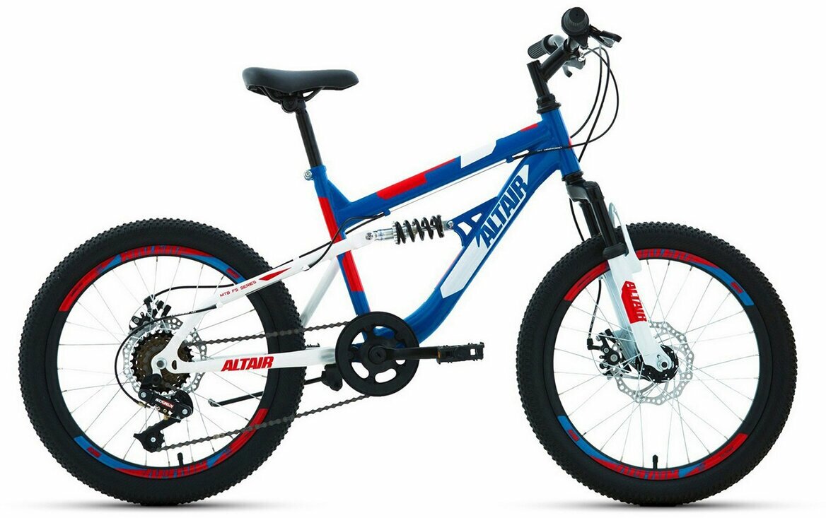 Горный велосипед Altair - MTB FS 20 disc (2022), 14, Синий / Красный