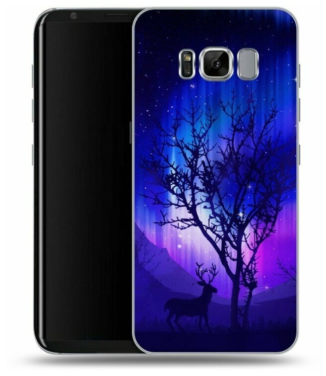Дизайнерский силиконовый чехол для Samsung Galaxy S8 Plus Северное сияние